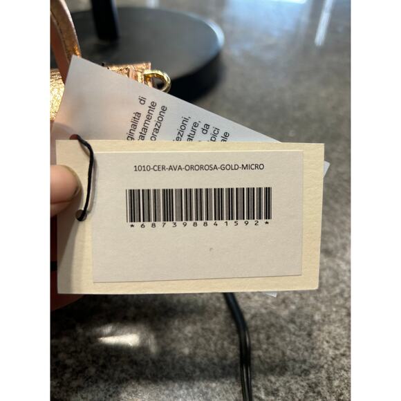 Rare Teddy Blake Ava 6" Micro Handbag – Oro Rosa Gold Leather – NWT - Picture 5 of 7